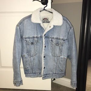 Vintage Levis Sherpa Jean Denim Jacket Rare 70s